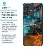 Golden Splash Glass Case for Vivo V23 5G