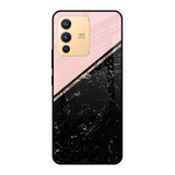 Marble Texture Pink Vivo V23 5G Glass Cases & Covers Online