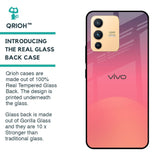 Sunset Orange Glass Case for Vivo V23 5G