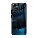 Polygonal Blue Box Redmi Note 11 Glass Back Cover Online