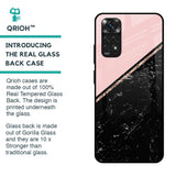Marble Texture Pink Glass Case For Redmi Note 11