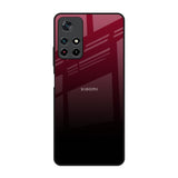 Wine Red Redmi Note 11T 5G Glass Back Cover Online