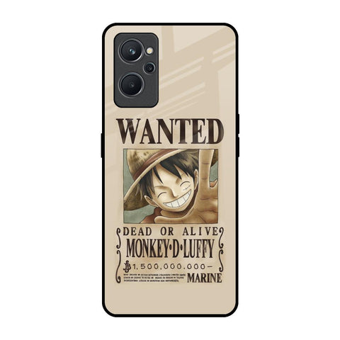 Luffy Wanted Realme 9i Glass Back Cover Online