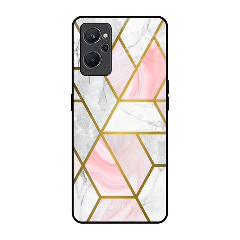 Geometrical Marble Realme 9i Glass Back Cover Online