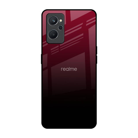 Wine Red Realme 9i Glass Back Cover Online