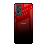 Maroon Faded Realme 9i Glass Back Cover Online