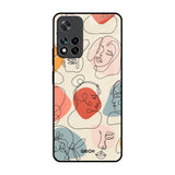 Abstract Faces Mi 11i Glass Back Cover Online