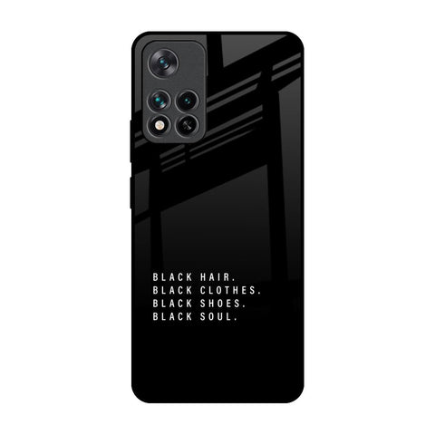 Black Soul Mi 11i Glass Back Cover Online