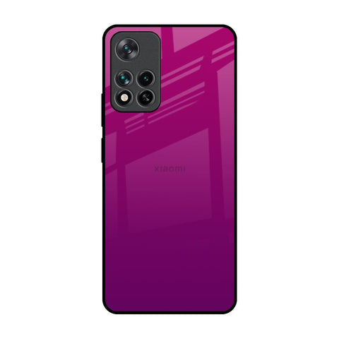 Magenta Gradient Mi 11i Glass Back Cover Online