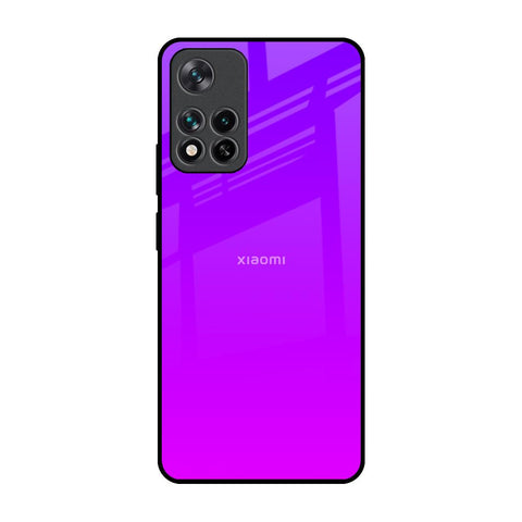 Purple Pink Mi 11i Glass Back Cover Online