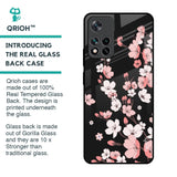 Black Cherry Blossom Glass Case for Mi 11i