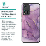 Purple Gold Marble Glass Case for Mi 11i