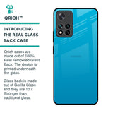 Blue Aqua Glass Case for Mi 11i