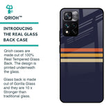 Tricolor Stripes Glass Case For Mi 11i