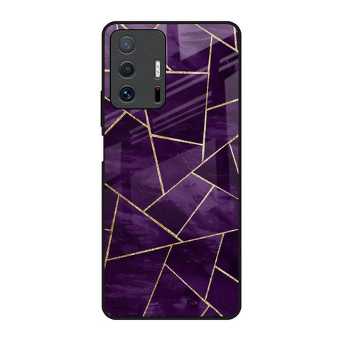 Geometric Purple Mi 11T Pro 5G Glass Back Cover Online