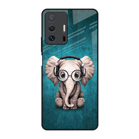 Adorable Baby Elephant Mi 11T Pro 5G Glass Back Cover Online