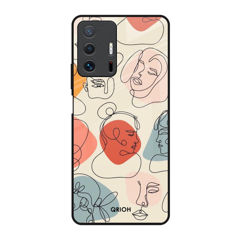 Abstract Faces Mi 11T Pro 5G Glass Back Cover Online