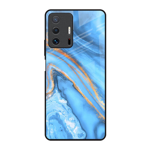 Vibrant Blue Marble Mi 11T Pro 5G Glass Back Cover Online