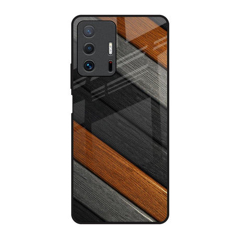 Tri Color Wood Mi 11T Pro 5G Glass Back Cover Online