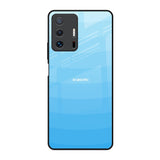 Wavy Blue Pattern Mi 11T Pro 5G Glass Back Cover Online