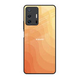 Orange Curve Pattern Mi 11T Pro 5G Glass Back Cover Online