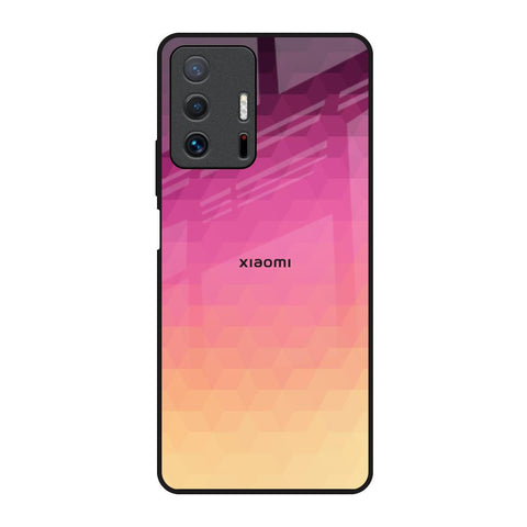 Geometric Pink Diamond Mi 11T Pro 5G Glass Back Cover Online