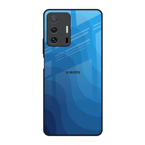 Blue Wave Abstract Mi 11T Pro 5G Glass Back Cover Online