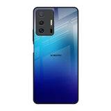 Blue Rhombus Pattern Mi 11T Pro 5G Glass Back Cover Online