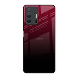 Wine Red Mi 11T Pro 5G Glass Back Cover Online