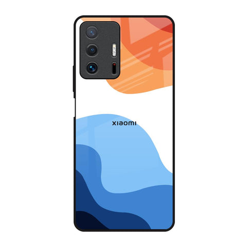 Wavy Color Pattern Mi 11T Pro 5G Glass Back Cover Online