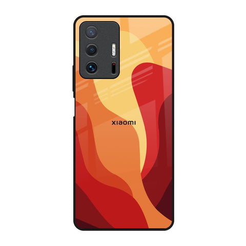 Magma Color Pattern Mi 11T Pro 5G Glass Back Cover Online