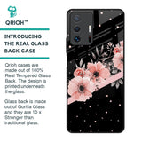 Floral Black Band Glass Case For Mi 11T Pro 5G