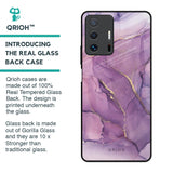 Purple Gold Marble Glass Case for Mi 11T Pro 5G