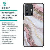 Pink & Gold Gllitter Marble Glass Case for Mi 11T Pro 5G