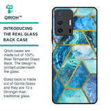 Turquoise Geometrical Marble Glass Case for Mi 11T Pro 5G