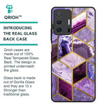 Purple Rhombus Marble Glass Case for Mi 11T Pro 5G