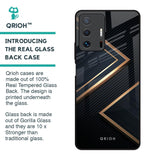 Sleek Golden & Navy Glass Case for Mi 11T Pro 5G