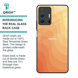 Orange Curve Pattern Glass Case for Mi 11T Pro 5G