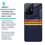 Tricolor Stripes Glass Case For Mi 11T Pro 5G