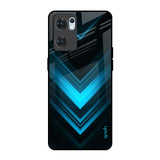 Vertical Blue Arrow Oppo Reno7 5G Glass Back Cover Online