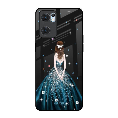 Queen Of Fashion Oppo Reno7 5G Glass Back Cover Online
