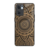 Luxury Mandala Oppo Reno7 5G Glass Back Cover Online