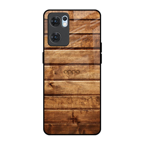 Wooden Planks Oppo Reno7 5G Glass Back Cover Online