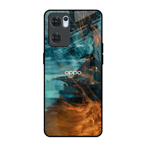 Golden Splash Oppo Reno7 5G Glass Back Cover Online