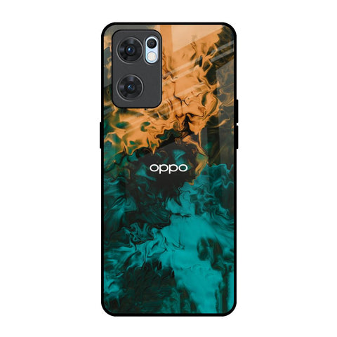Watercolor Wave Oppo Reno7 5G Glass Back Cover Online