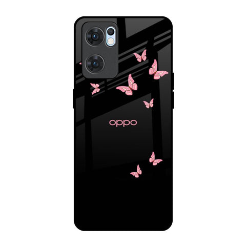 Fly Butterfly Oppo Reno7 5G Glass Back Cover Online