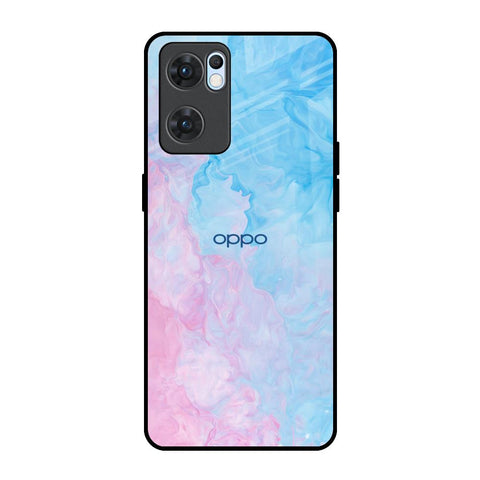 Mixed Watercolor Oppo Reno7 5G Glass Back Cover Online