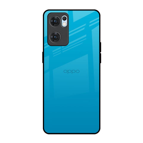 Blue Aqua Oppo Reno7 5G Glass Back Cover Online