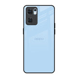 Pastel Sky Blue Oppo Reno7 5G Glass Back Cover Online