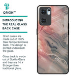 Pink And Grey Marble Glass Case For Oppo Reno7 5G